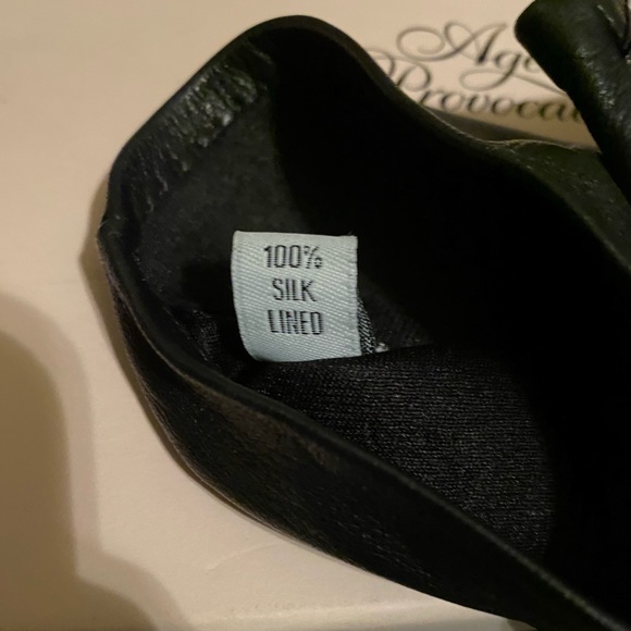 Agent Provocateur Genuine Leather Elbow Length Evening Gloves Silk Lined NIB Med - Picture 4 of 8